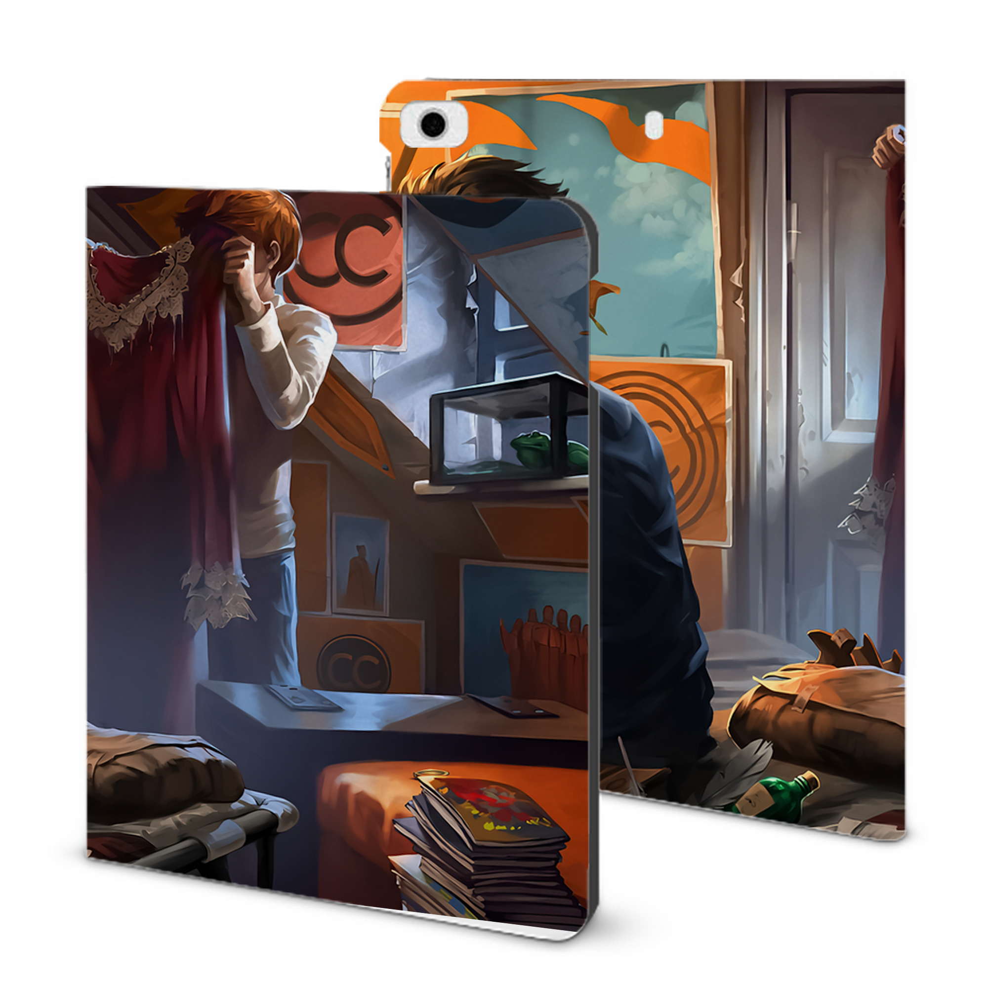 （画像用） Harry Potter ハリー・ポッターシリーズ IPad ケース ブック型 PUレザー TPU 耐衝撃 軽量 薄型 ペン収納なし 全面保護 IPad 各モデル対応